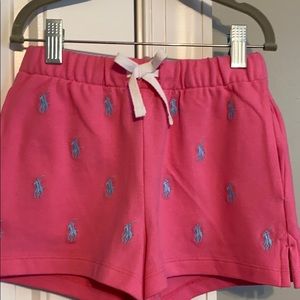 Polo Ralph Lauren pink knit elastic waist shorts